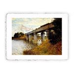 Stampa di Monet Il ponte della ferrovia ad Argenteuil 1874, Miniartprint - cm 17x11