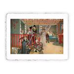 Stampa d''arte Pitteikon di Carl Larsson Onomastico del 1898, Miniartprint - cm 17x11