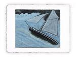 Stampa di Alfred Wallis Piccola barca in mare mosso del 1936, Miniartprint - cm 17x11
