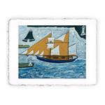 Stampa di Alfred Wallis La nave blu del 1934, Folio - cm 20x30