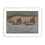 Stampa Pitteikon di Alfred Wallis - Due barche del 1928, Magnifica -  cm 50x70