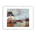 Stampa Pitteikon di Alfred Sisley Innondazione a Port Marly del 1876, Miniartprint - cm 17x11