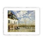 Stampa di Sisley Barca durante innondazione Port Marly 1876, Miniartprint - cm 17x11