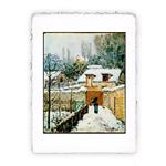 Stampa di Alfred Sisley Giardino a Louveciennes, effetto di neve, Miniartprint - cm 17x11