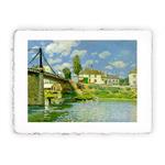 Stampa di Alfred Sisley Ponte di Villeneuve la Garenne 1872, Miniartprint - cm 17x11