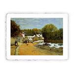 Stampa di Alfred Sisley - Prima neve a Louveciennes del 1870, Miniartprint - cm 17x11