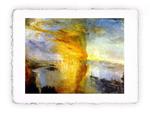 Stampa di W. Turner L''incendio delle Camere del Parlamento, Grande - cm 40x50