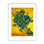 Stampa di Vincent van Gogh - Iris in vaso su sfondo giallo, Folio - cm 20x30