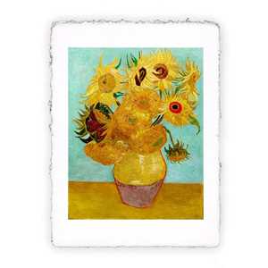 Idee regalo Stampa di Vincent van Gogh - Vaso con 12 girasoli - 1889 - Grande - cm 40x50 