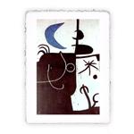 Stampa Pitteikon di Joan Miró - Donna davanti alla Luna, Miniartprint - cm 17x11