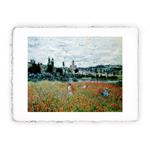 Stampa di Claude Monet Campo di papaveri a Vétheuil, Miniartprint - cm 17x11