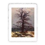 Stampa d''arte di Caspar David Friedrich Quercia nella neve, Miniartprint - cm 17x11