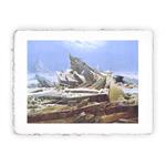 Stampa d''arte di Caspar David Friedrich Il mare di ghiaccio, Miniartprint - cm 17x11