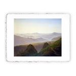 Stampa di Caspar David Friedrich Mattino nelle montagne 1823, Miniartprint - cm 17x11