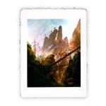 Stampa di Caspar David Friedrich - Orrido roccioso del 1823, Miniartprint - cm 17x11