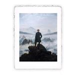 Stampa Caspar D. Friedrich Il Viandante sul mare di nebbia, Magnifica -  cm 50x70