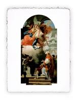 Stampa di Tiepolo Apparizione di Vergine a S. Filippo Neri, Miniartprint - cm 17x11