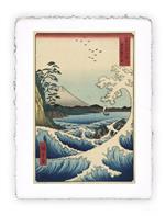 Stampa d''arte di Utagawa Hiroshige Il mare di Satta, Magnifica -  cm 50x70