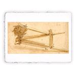 Stampa d''arte di Leonardo da Vinci - Artiglieria 1, Miniartprint - cm 17x11