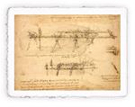 Stampa d''arte di Leonardo da Vinci - Ponte, Original - cm 30x40