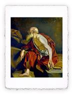 Stampa d''arte del quadro di Orazio Gentileschi - San Gerolamo, Miniartprint - cm 17x11