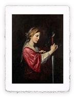Stampa del dipinto di Giovanni Ricca Santa Caterina d''Alessandria, Magnifica -  cm 50x70
