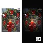 Quadro Candele Rosse 30x40x1,8 Cm Con Microled Bianco Caldo Accessori Luci