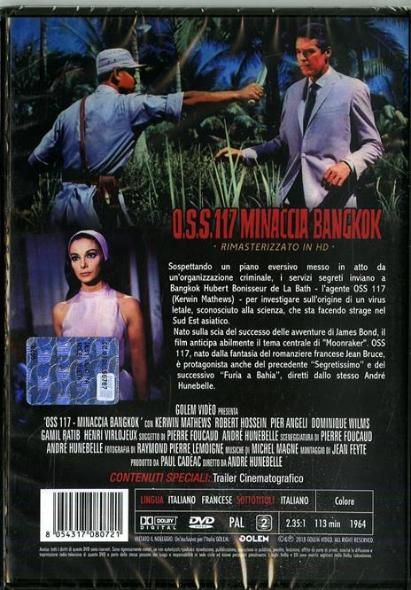 OSS 117. Minaccia Bangkok. Rimasterizzato in HD (DVD) di Andrè Hunebelle - DVD - 2