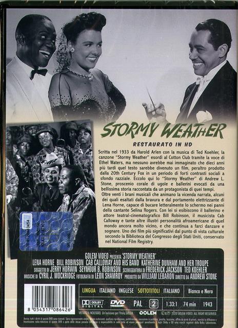 Stormy Weather (DVD restaurato in HD) di Andrew L. Stone - DVD - 2