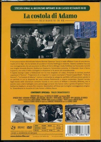 La costola di Adamo. Restaurato in HD (DVD) - DVD - Film di George Cukor  Commedia | laFeltrinelli