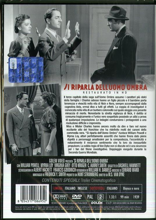 Si riparla dell'uomo ombra. Restaurato in HD (DVD) di W. S. Van Dyke - DVD - 2