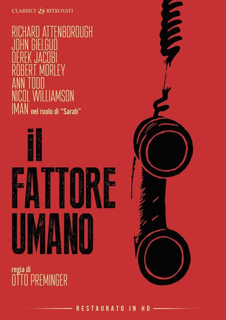 Il fattore umano. Restaurato in HD (DVD) di Otto Preminger - DVD