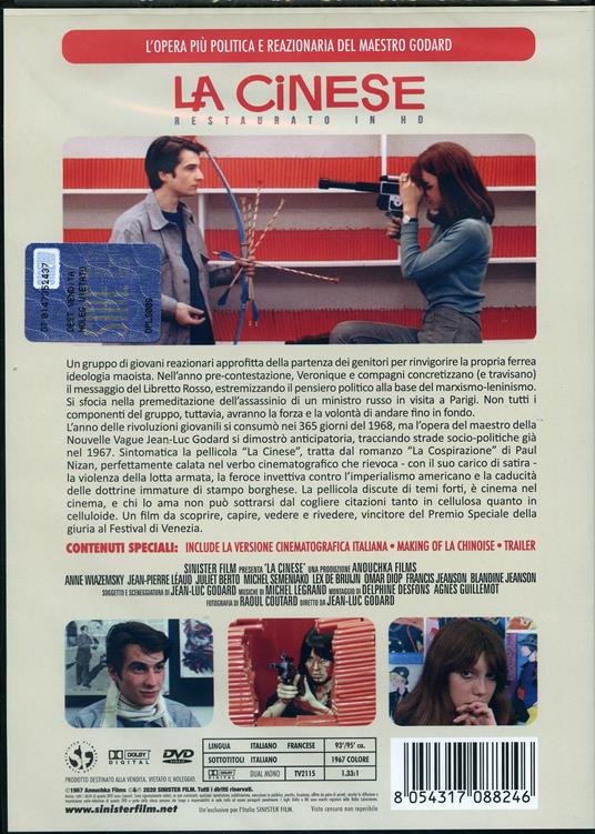 La cinese. Restaurato in HD (DVD) di Jean-Luc Godard - DVD - 2