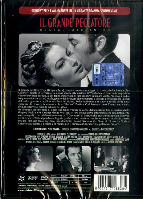 Il grande peccatore. Restaurato in HD (DVD) di Robert Siodmak - DVD - 2