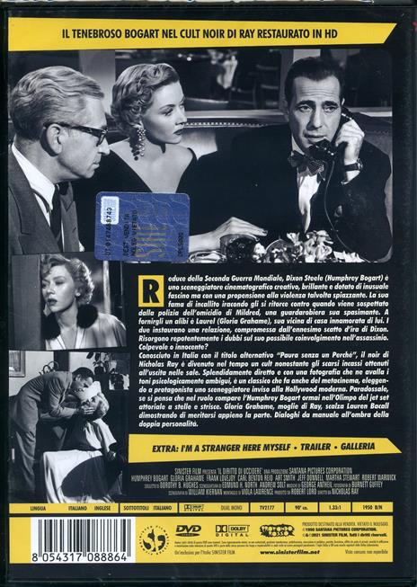 Il diritto di uccidere. Restaurato in HD (DVD) di Nicholas Ray - DVD - 2