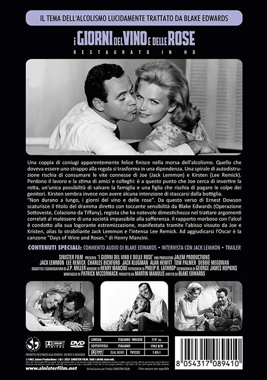 I giorni del vino e delle rose. Restaurato in HD (DVD) di Blake Edwards - DVD - 2