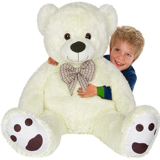 Peluche Orso Gigante XXL Alto 150cm Pupazzo Bambini Orsacchiotto Morbido Crema - 2