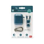 Custodia Airpod 1-2 Legami con cordino Blu petrolio