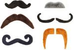 Legami- Set di 6 Finti Autoadesivi, Hot MOU Stache, 10x6,3 cm, Baffi Posticci Facili da Applicare e da Staccare, Adesivo 3M Monouso, in Poliestere e Cotone, FMU0001