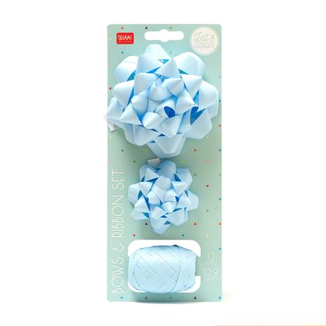 Set fiocchi e nastri Natale Legami, azzurro - 2