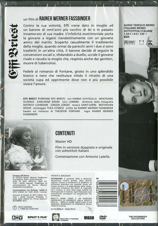 Effi Briest (DVD) di Rainer Werner Fassbinder - DVD - 2