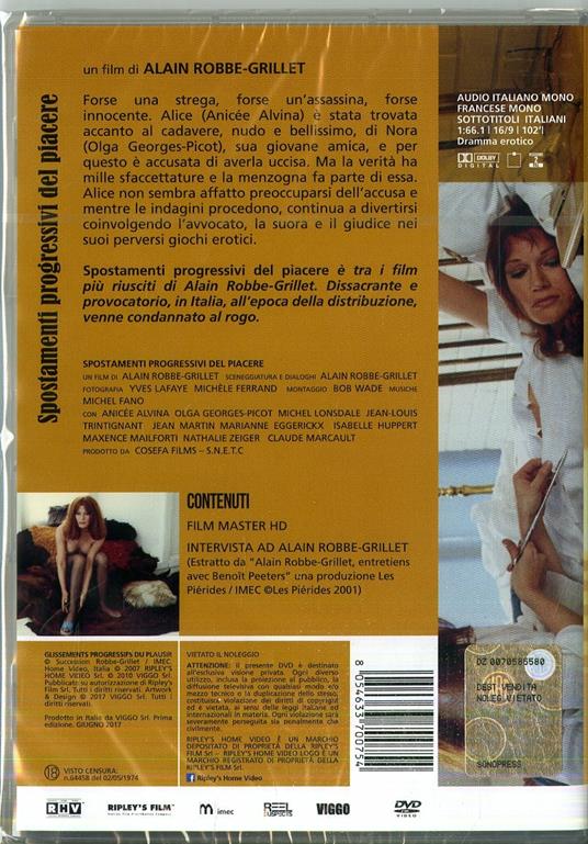 Spostamenti progressivi del piacere (DVD) di Alain Robbe-Grillet - DVD - 2
