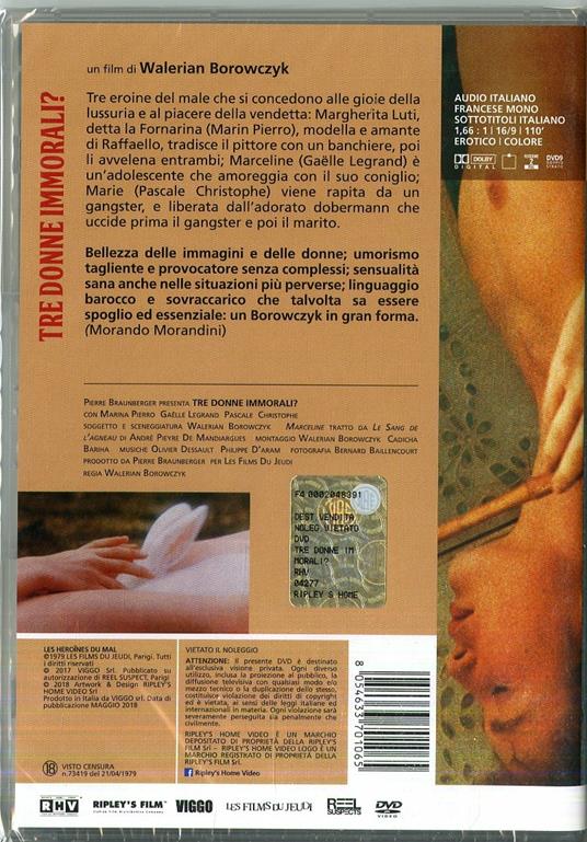Tre donne immorali? di Walerian Borowczyk - DVD - 2