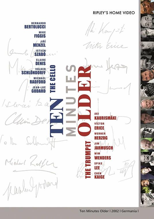 Ten Minutes Older. The Trumpet / The Cello (2 DVD) di Bernardo Bertolucci,Victor Erice,Claire Denis,Aki Kaurismaki,Michael Radford,Wim Wenders,Werner Herzog,Volker Schlondorff,Jim Jarmush,Istvan Szabo,Mike Figgis,Spike Lee,Kaige Chen,Jean-Luc Godard,Jiri Menzel - DVD