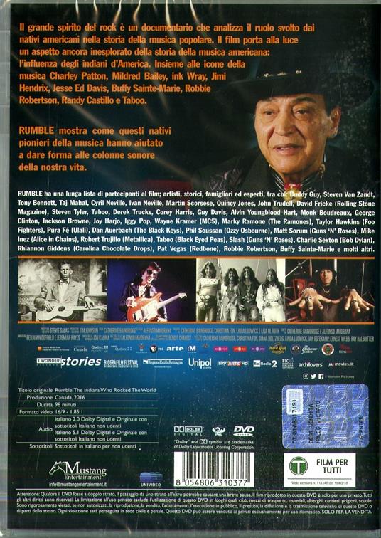 Rumble. Il grande spirito del rock (DVD) di Catherine Bainbridge,Alfonso Maiorana - DVD - 2