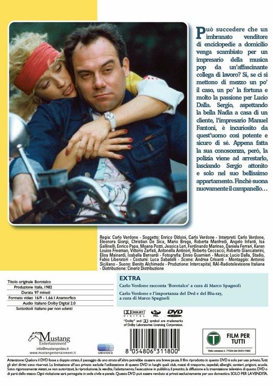Borotalco. Nuova edizione (DVD) - DVD - Film di Carlo Verdone Commedia |  Feltrinelli