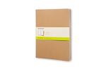 Quaderno Cahier Journal Moleskine XXL a pagine bianche beige. Kraft Brown. Set da 3