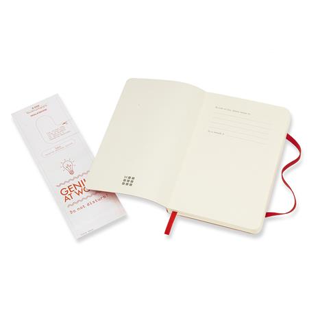 Taccuino Moleskine pocket a righe copertina morbida rosso. Scarlet Red - 3