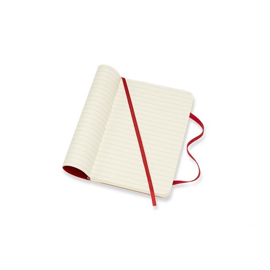 Taccuino Moleskine pocket a righe copertina morbida rosso. Scarlet Red - 4