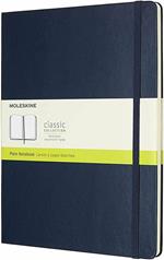 Taccuino Moleskine XL a pagine bianche copertina rigida blu. Sapphire Blue